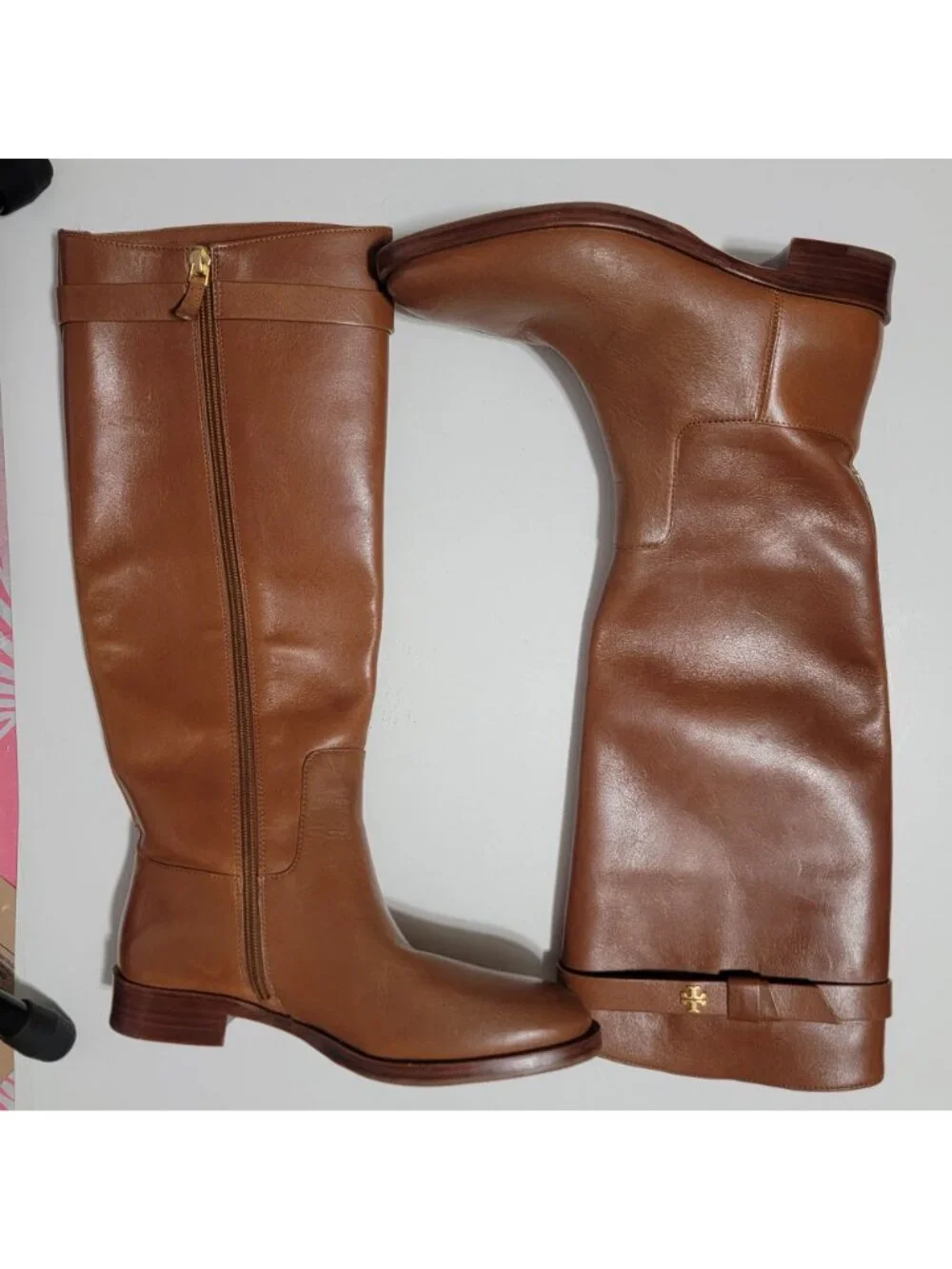 NEW Tory Burch Everly Riding Boot Knee High Brown Chic Contemporary Womens 6.5
